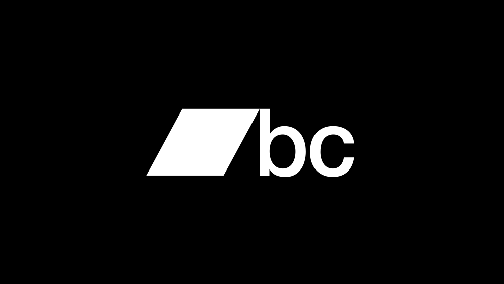 White Bandcamp logo on a black background