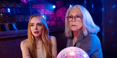 Stills from the new release films Freakier Friday, Weapons, The Friend, Riviera Revenge and The Pickup.