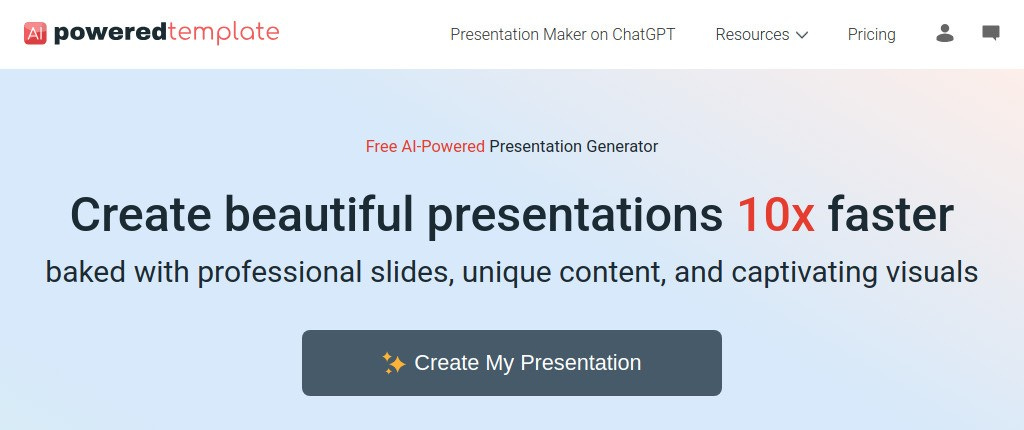 💡 Powered Template AI Presentation Maker: Presentations Made Easy