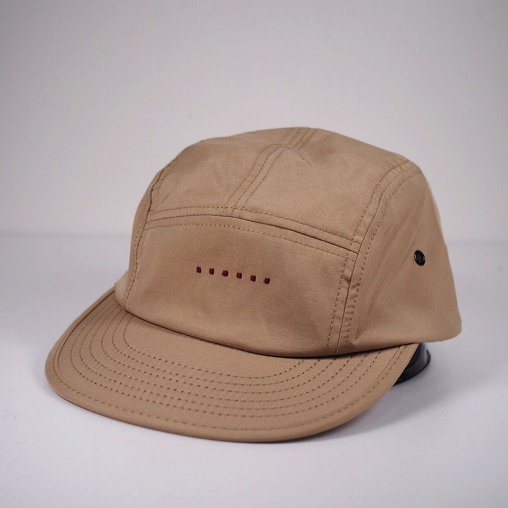 Cap Hat with Colorful Chin Cord (Khaki)