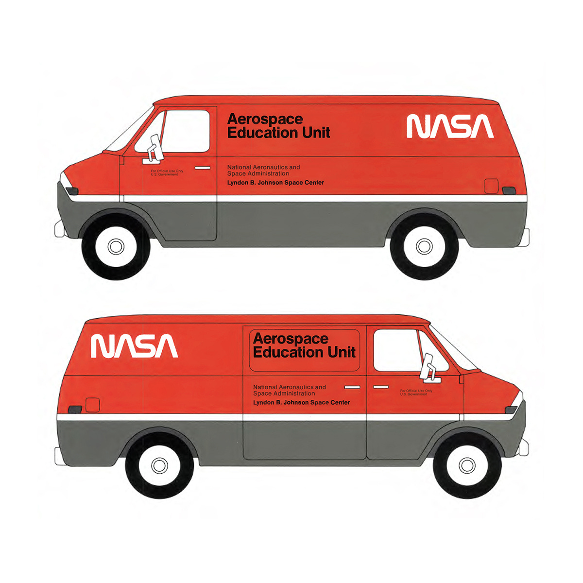 Danne & Blackburn's 1974 logo and identity for NASA