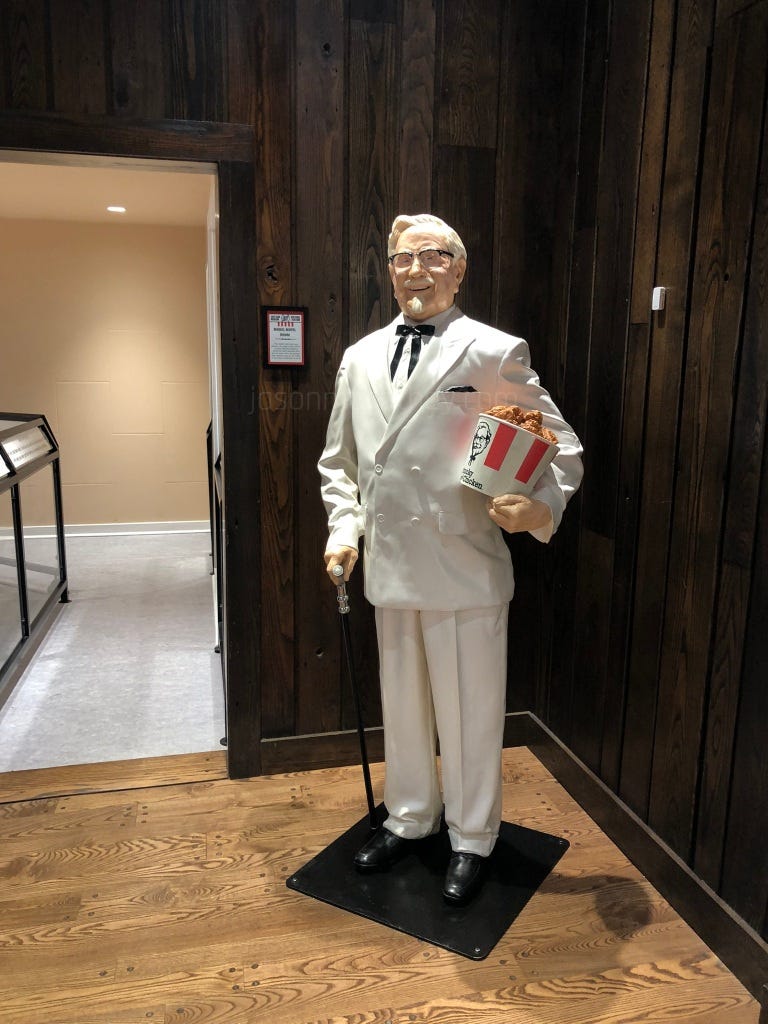 Colonel Sanders statue at original KFC location