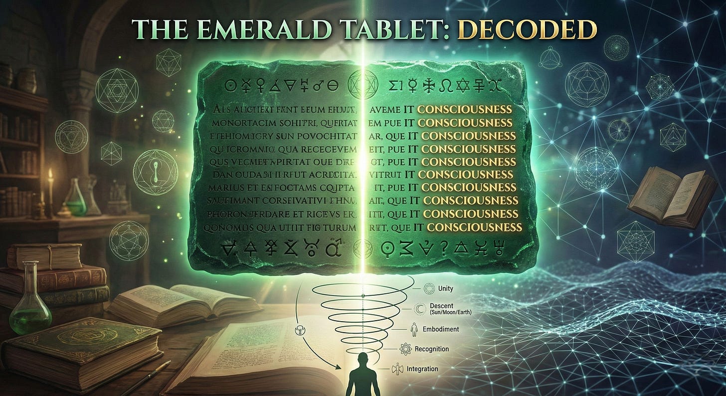 The Emerald Tablet of Hermes Trismegistus Decoded: The Consciousness Key 1 https%3A%2F%2Fsubstack post media.s3.amazonaws.com%2Fpublic%2Fimages%2Fa86a6673 020a 41d9 963d