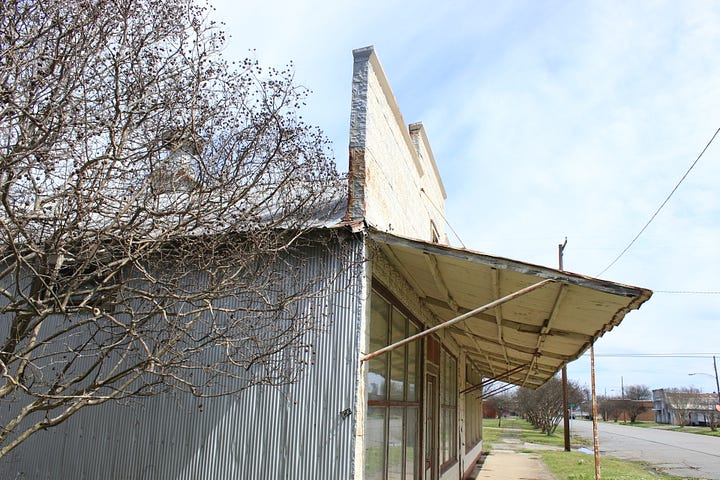 one hundred year old hardware shop, rural artwork, small town