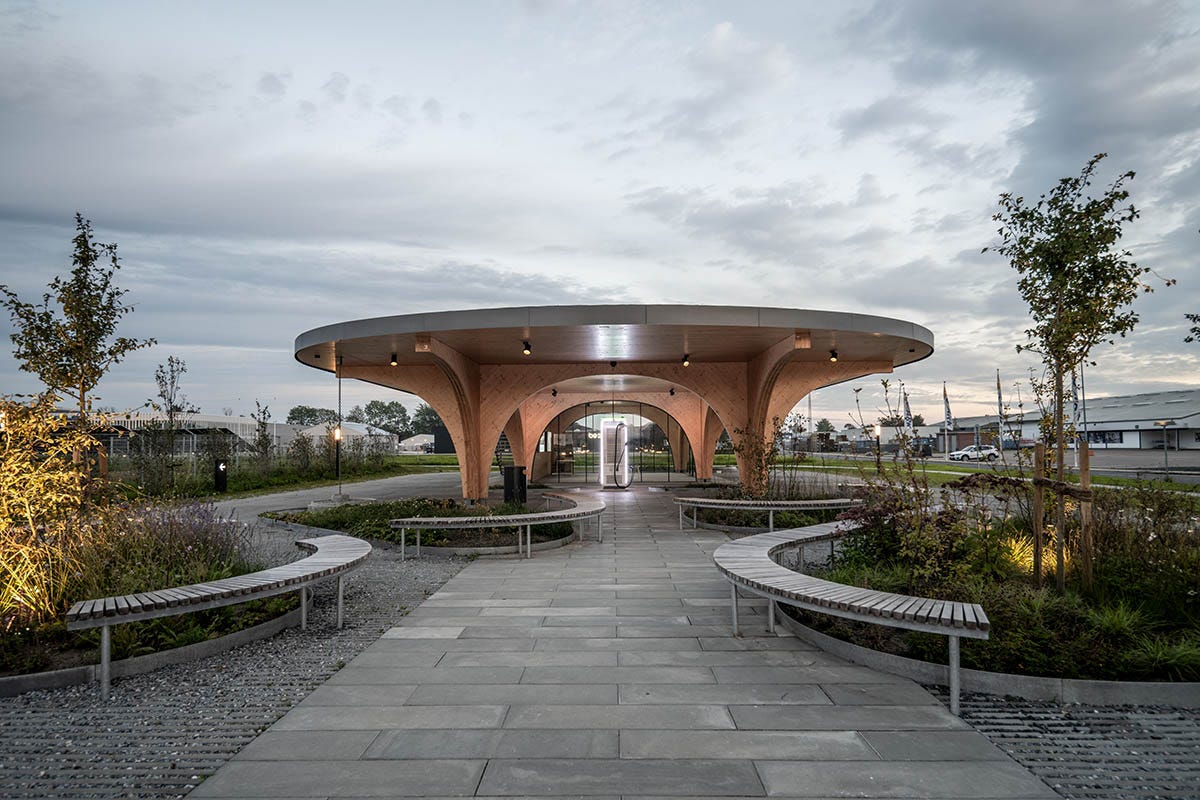 EFFEKT completes modular timber-framed charging station in Sønderborg, Denmark 