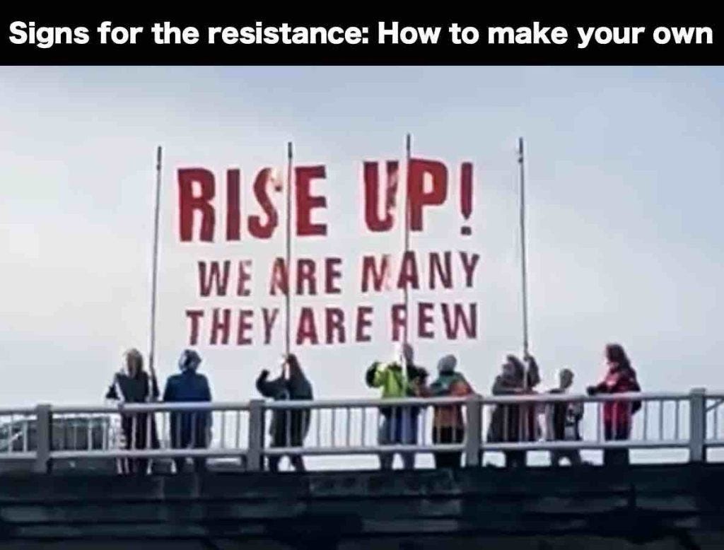 Rush hour resistance: Make your own sign with the Backbone Campaign and Visibility Brigade