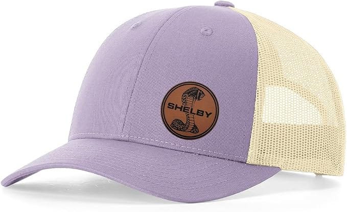 Ford Shelby Cobra Snake Circle Logo Side Panel Leather Patch Snapback Trucker Hat Cap Ford Shelby Cobra Snake Circle Logo Side Panel Leather Patch Snapback Trucker Hat Cap