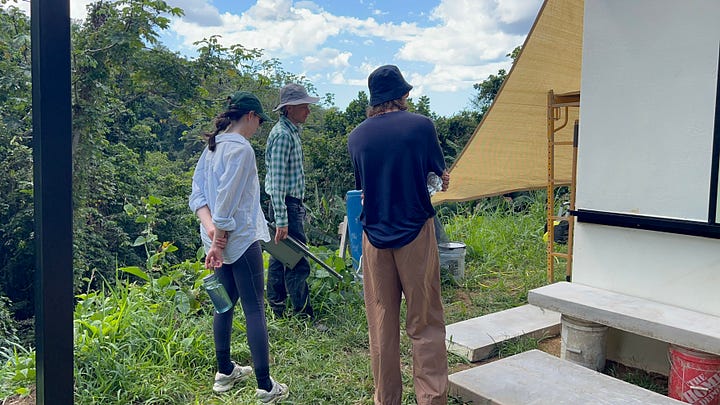 Camping in an off-grid land project near Mayaguez