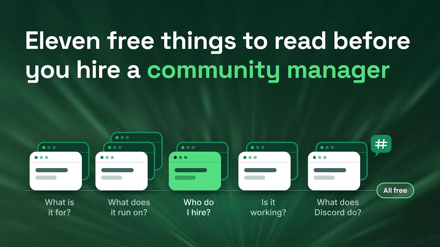 What to Read Before You Hire a Community Manager: 11 Free Resources Sorted by the Question