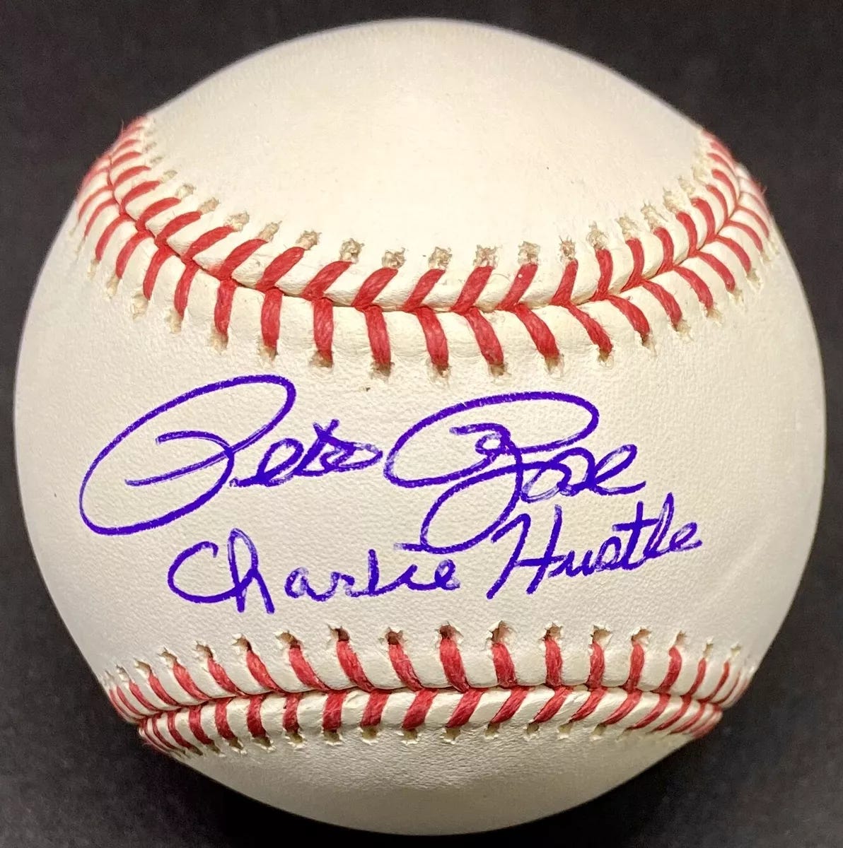 Pete Rose Signed OMLB JSA & Pete Rose Exclusive Player Hologram Charlie Hustle - Image 1 of 3