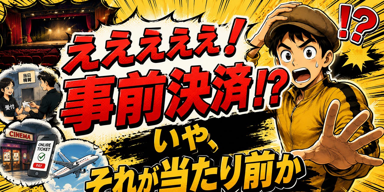 演劇って、なんで当日精算が当たり前なんだろう？