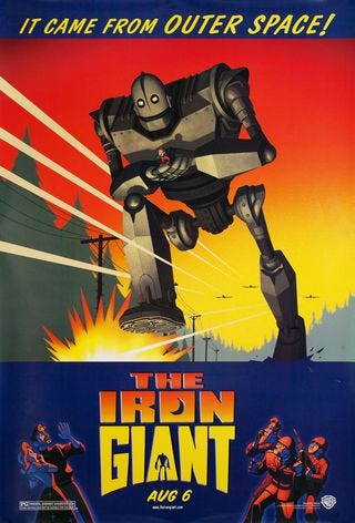 The Iron Giant Original 1999 U.S. One Sheet Movie Poster