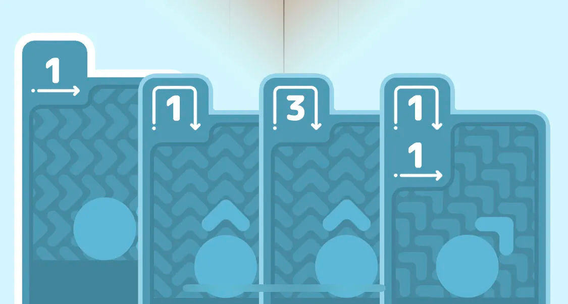 The Golf Peaks Cards The golf peaks card at the bottom of the screen. There are four cards. From left to right 1 putt, 1 chip, 3 chip, 1 chip + 1 putt