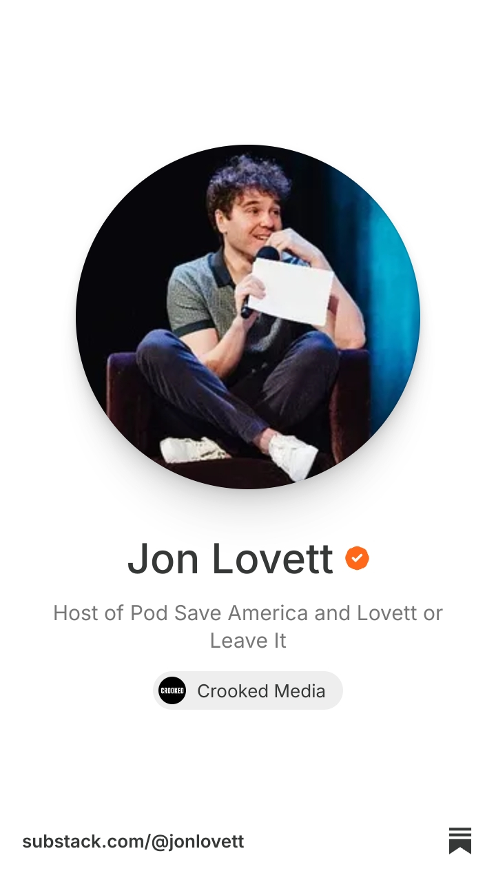 Jon Lovett | Substack