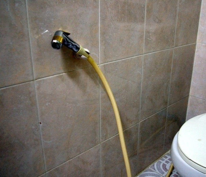 Typical faucet installation