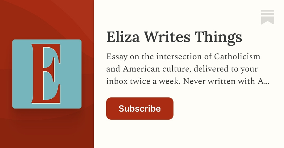 ELIZA WRITES THINGS | Eliza Monts | Substack