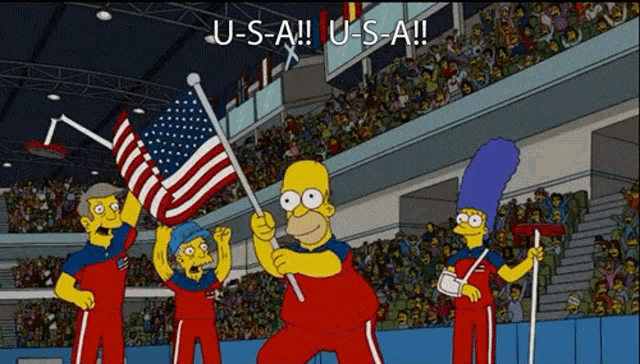 Homer Simpson Usa Usa GIFs | Tenor
