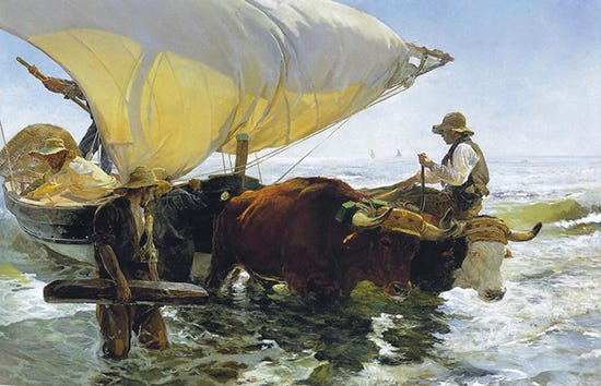 Return from Fishing 1894 PD US by Joaquin Sorolla
