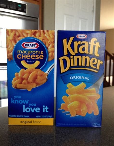 Kraft Dinner vs Kraft macaroni & cheese Canada vs USA Kraft Dinner vs Kraft macaroni & cheese Canada vs USA
