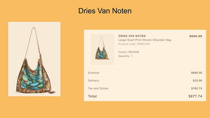 Dries Van Noten silk scarf purse