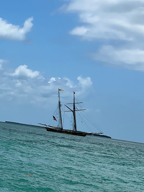 Vanessa on a 1800s boat in Florida