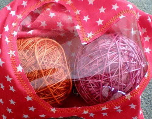 Orange and Pink Wool