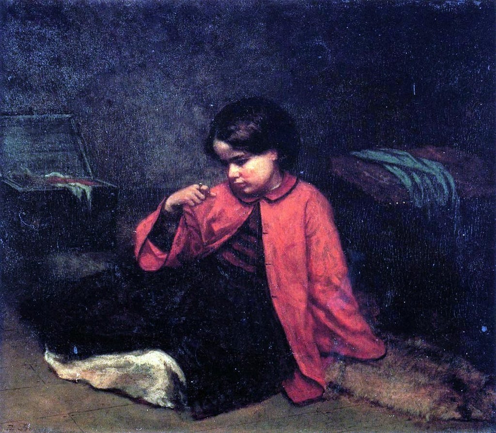 The Freedom Ring by Eastman Johnson - Hand Painted Oil Painting The Freedom Ring by Eastman Johnson - Hand Painted Oil Painting