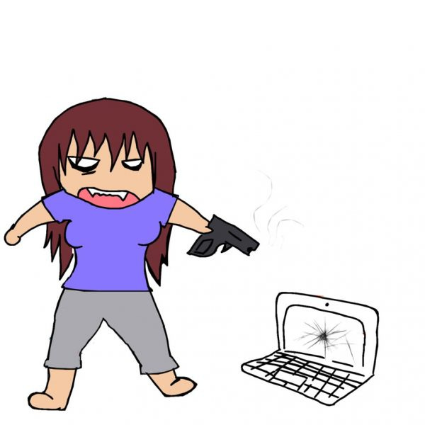 dumb laptop woman dumb laptop woman