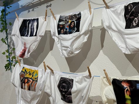Art Installation with Knickers - Suzy Starlite