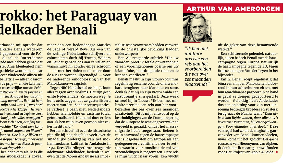 Column! - by Arthur van Amerongen - Arthur’s Substack