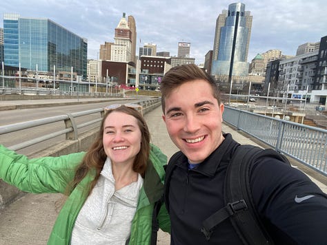 Pictures from Milwaukee & Cincinnati Story Suppers along with a creator meet-up I attended in Chicago, me grinding out the 3 Laws of Reader Satisfaction essay before the Marquette game, and Maggie giving me a tour of Cincinnati. It's been a wild 5 days since quitting my job!