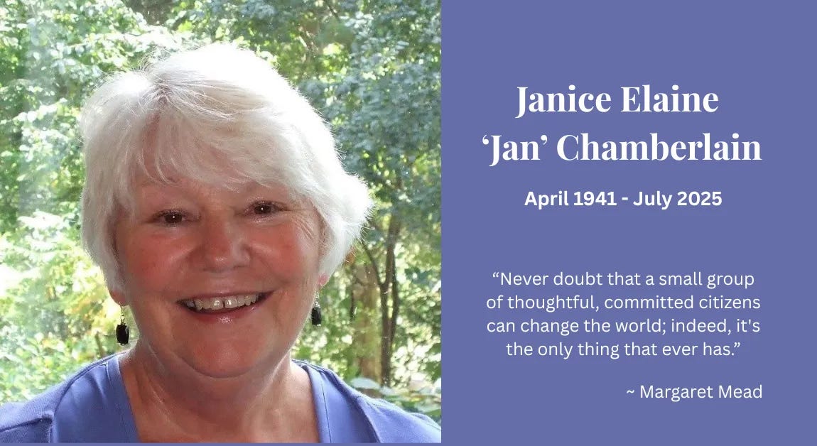 Community Celebration of Life for Jan Chamberlain