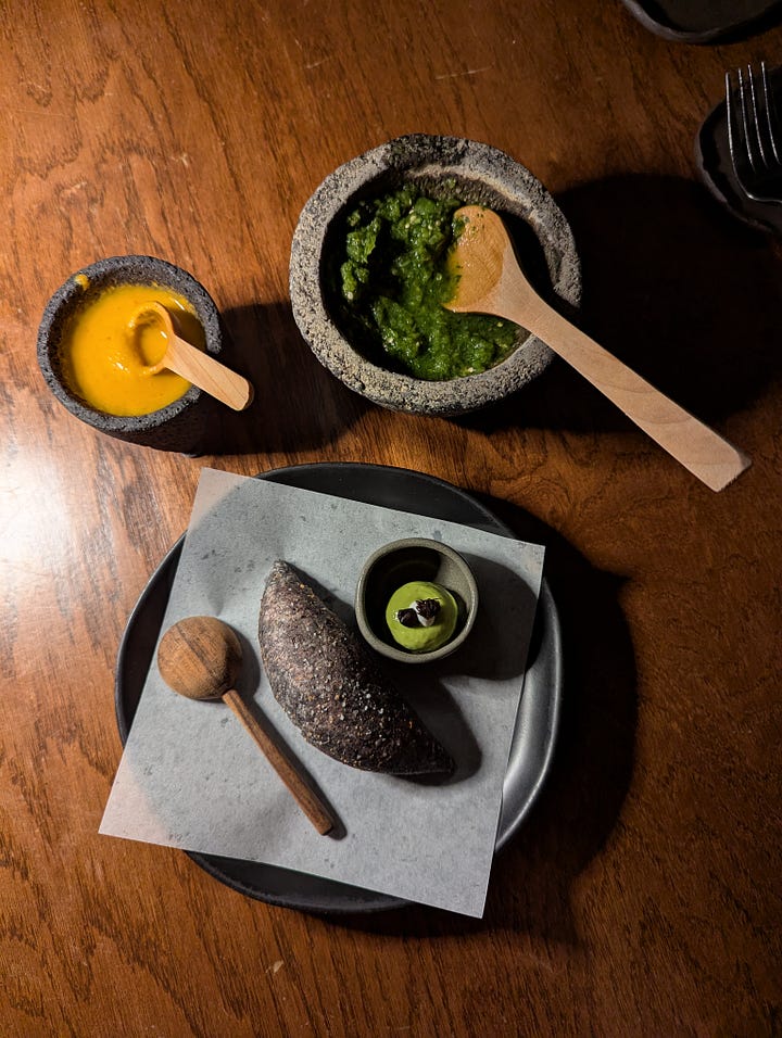 Fine dining food at Tatemo, Houston