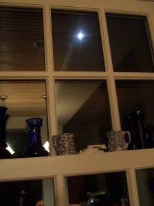 and moon shines on