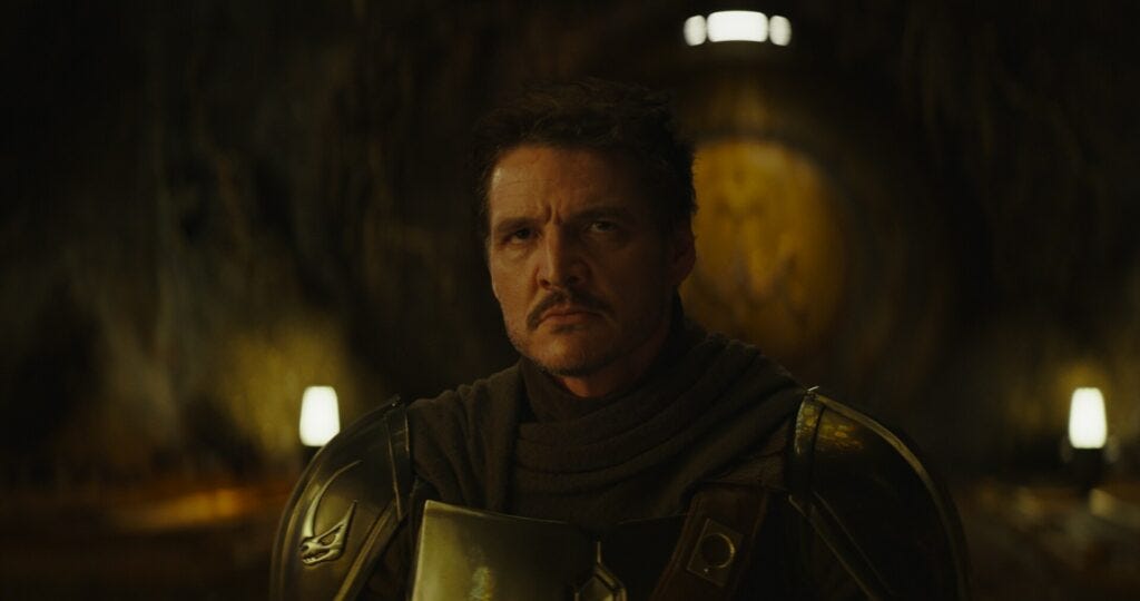 Pedro Pascal as Din Djarin i Star Wars: The Mandalorian and Grogu from Lucasfilm Pedro Pascal as Din Djarin i Star Wars: The Mandalorian and Grogu from Lucasfilm