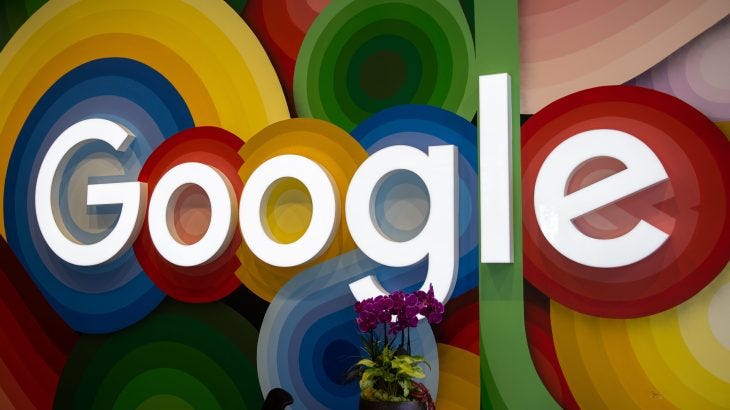 Google sign at HQ Google sign at HQ