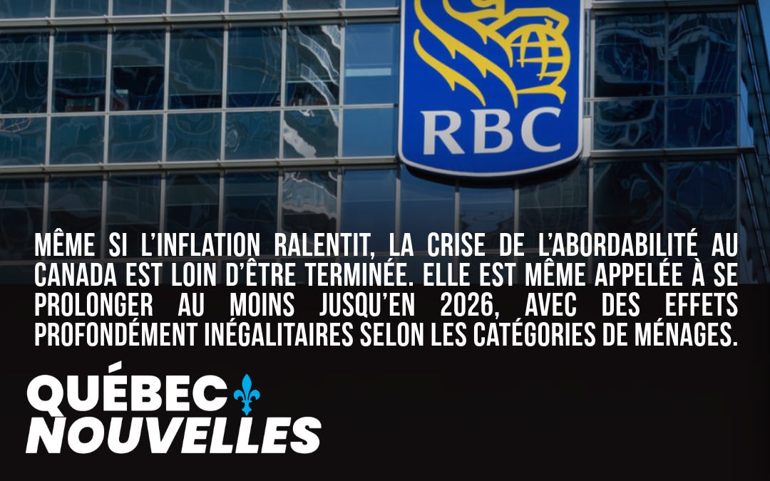 La crise du coût de la vie au Canada continuera en 2026, selon RBC