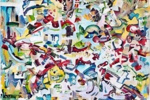“Ambiguity in All Directions,” acrylic on canvas, 2018, by Jan Gerrit
