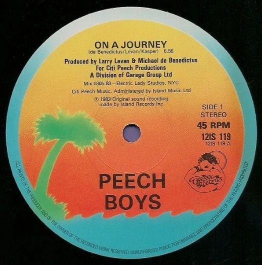 N.Y.C. Peech Boys アナログ盤Larry Levanプロデュース Larry Levan (July 20, 1954 – November 8, 1992) – Life Is Something