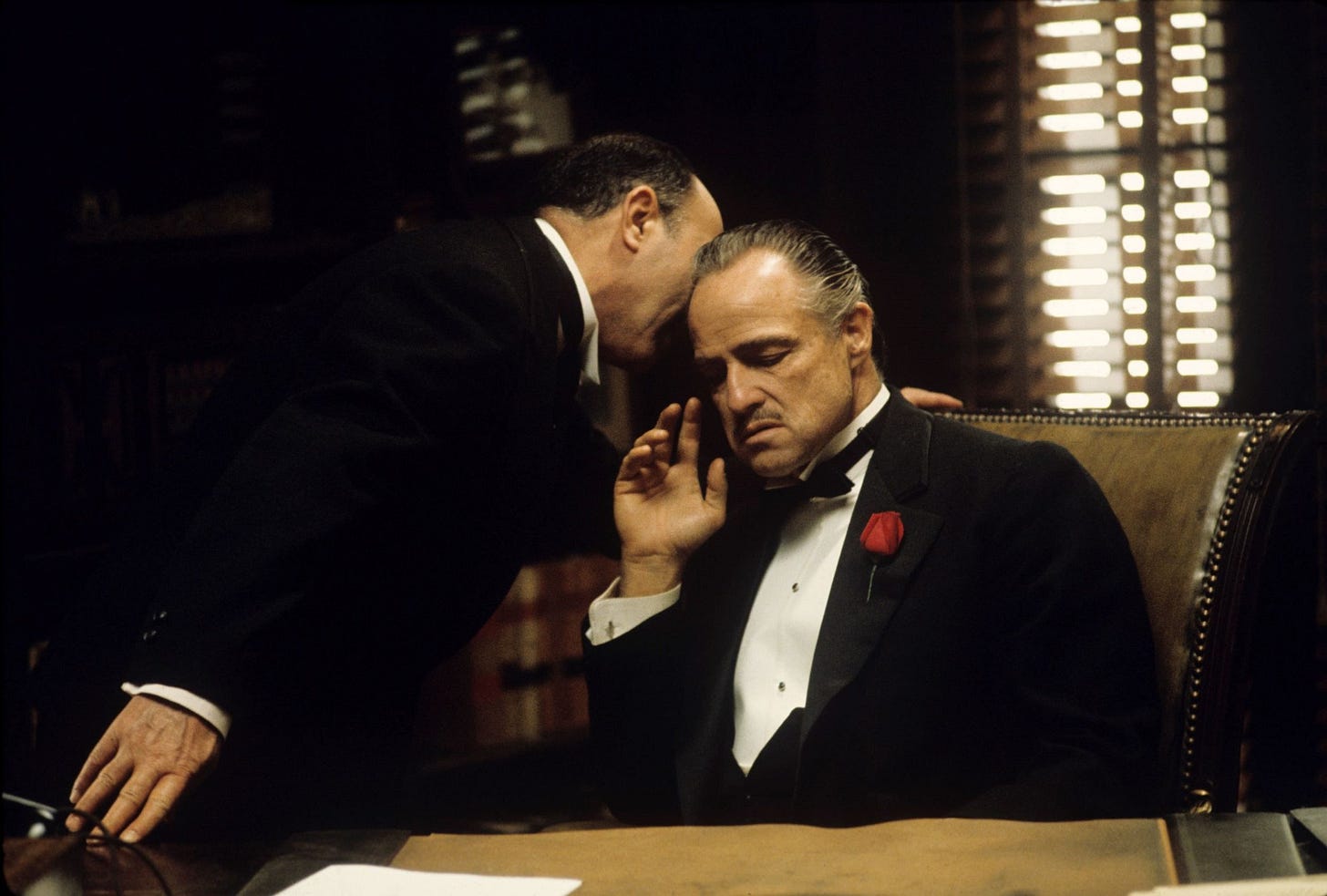 Marlon Brando et Robert Duvall dans Le Parrain de Francis Ford Coppola