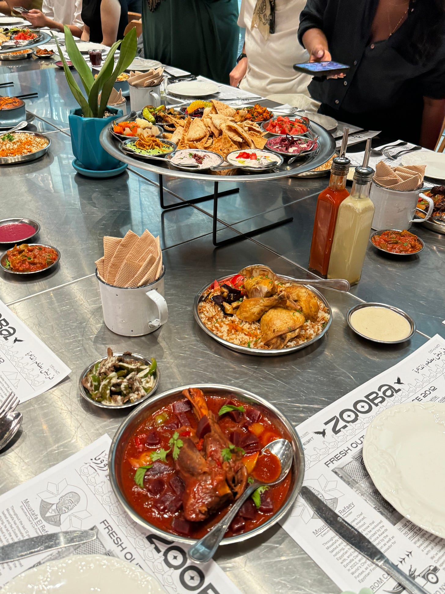 A mezze collection inside Zööba, Grand Egyptian Museum. (c) Liam Collens