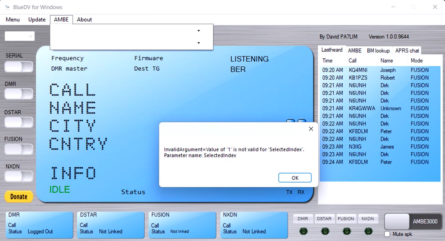 BlueDV crashes for me from time to time