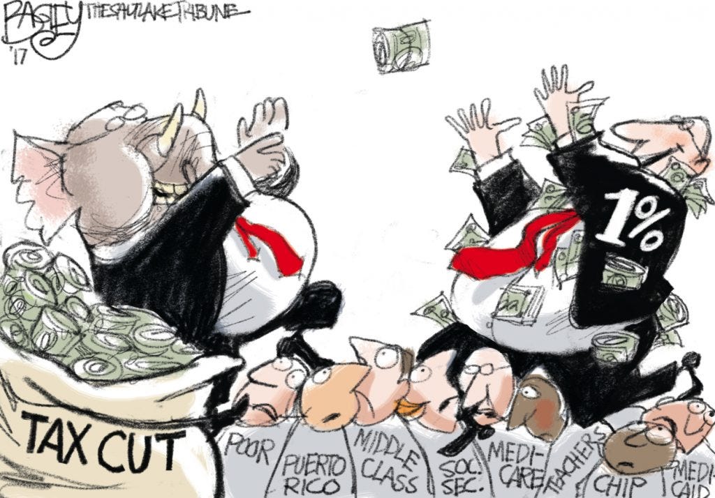 Republicans give tax cuts to the rich while cutting Medicare and Social Security