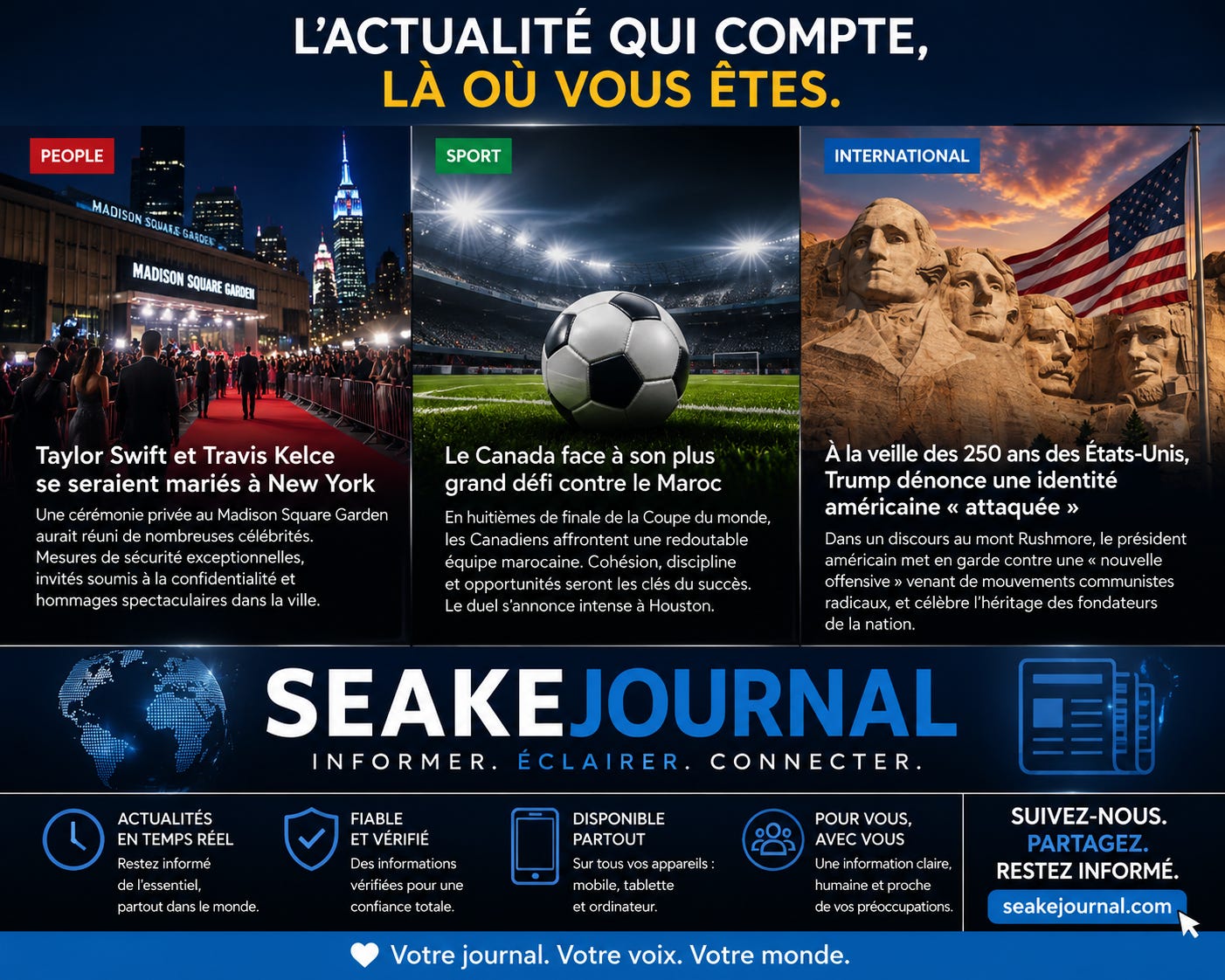 L’actualité qui compte, là où vous êtes L’actualité qui compte, là où vous êtes