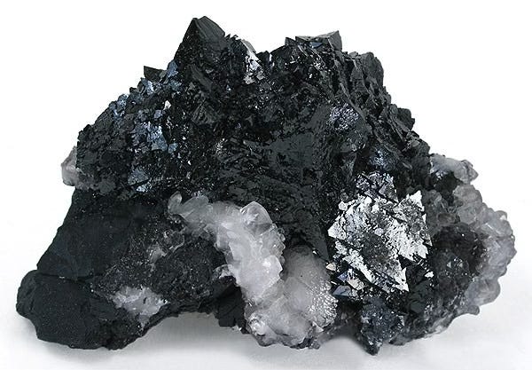 A crystalline rock made of hausmannite A crystalline rock made of hausmannite