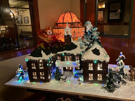 Photos of holiday decorations and farm animals