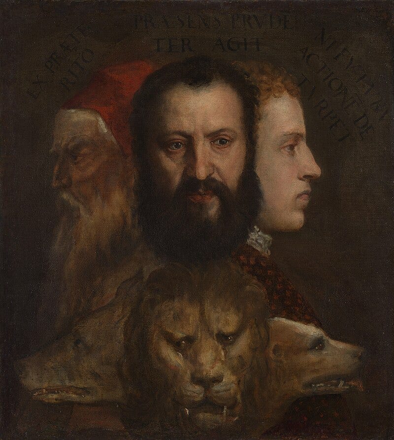 Allegory of Prudence painting