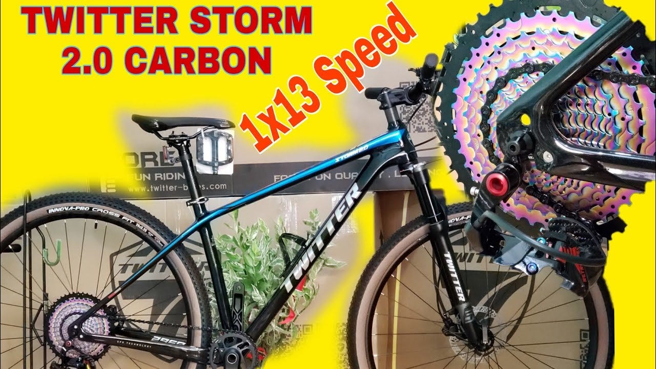 TWITTER STORM 2.0/1x13 SPEED MTB FULL CARBON - YouTube