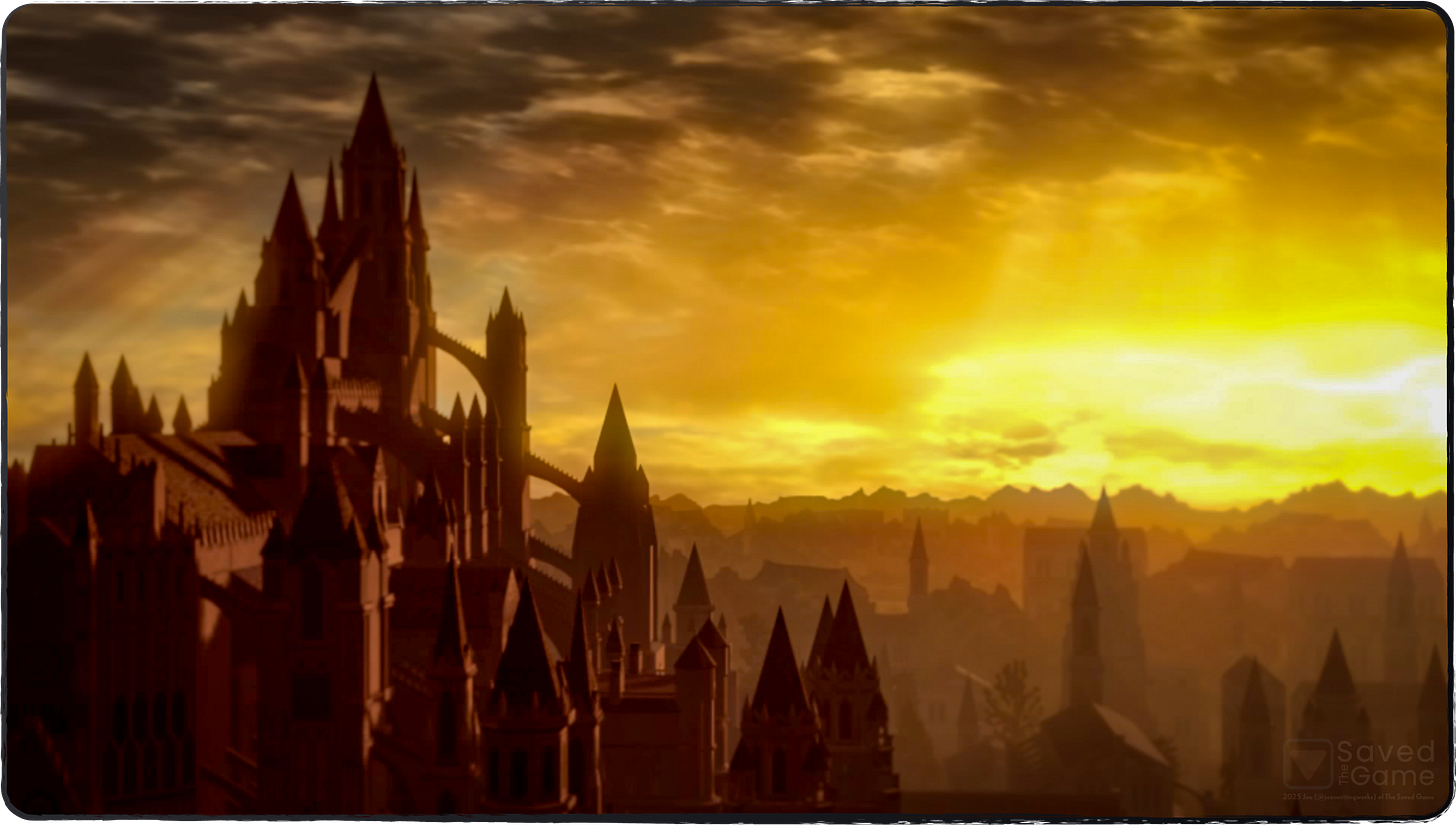 An image showing Anor Londo, a very challenging area in Dark Souls!
