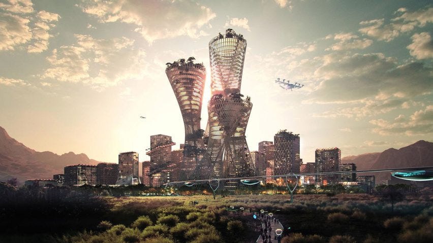 Equitism tower in Telosa city